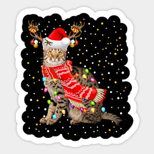 Ocicat Cat Christmas Sticker